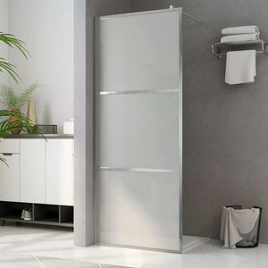 Walk-in Shower Wall with Whole Frosted ESG Glass 45.3"x76.8