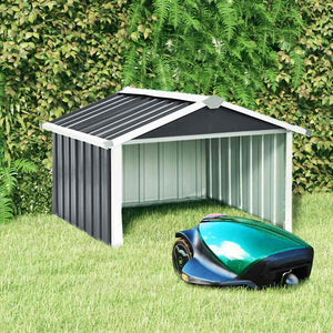 Garden Robot Lawnmower Shed 36.2"x38.2"x24.8" Galvanized Steel Anthracite