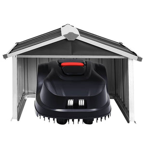Garden Robot Lawnmower Shed 36.2"x38.2"x24.8" Galvanized Steel Anthracite