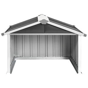 Garden Robot Lawnmower Shed 36.2"x38.2"x24.8" Galvanized Steel Anthracite