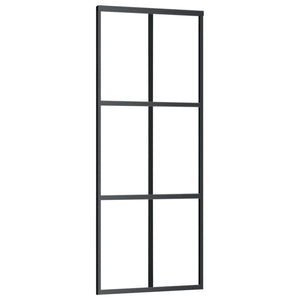Sliding Door ESG Glass and Aluminum 29.9"x80.7" Black