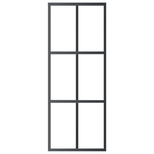 Sliding Door ESG Glass and Aluminum 29.9"x80.7" Black