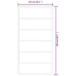 Sliding Door ESG Glass and Aluminum 40.2"x80.7" Black