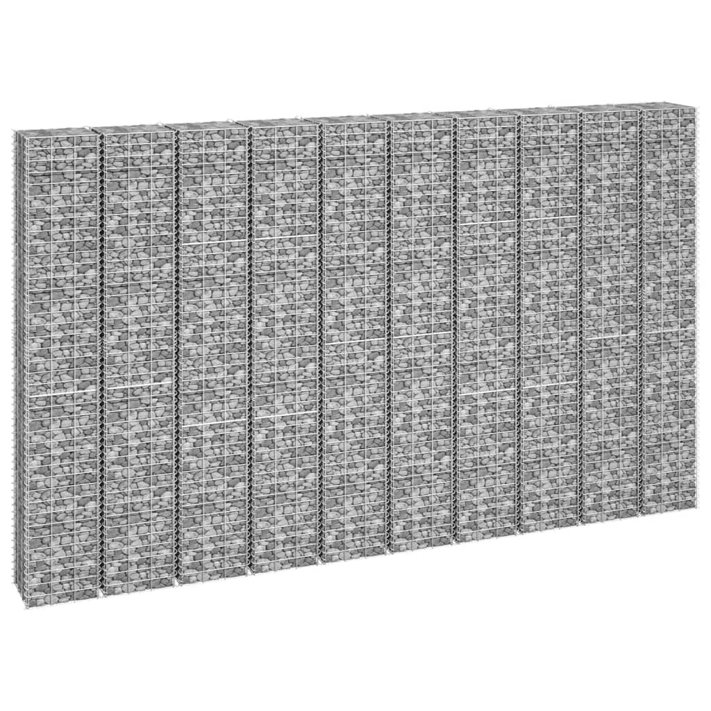 Gabion Raised Beds 4 pcs 11.8"x11.8"x19.7"/39.4"/59.1"/78.7" Iron
