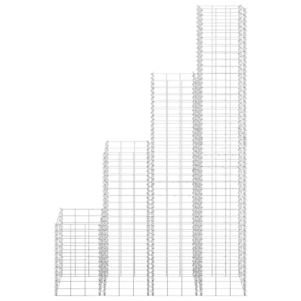 Gabion Raised Beds 4 pcs 11.8"x11.8"x19.7"/39.4"/59.1"/78.7" Iron