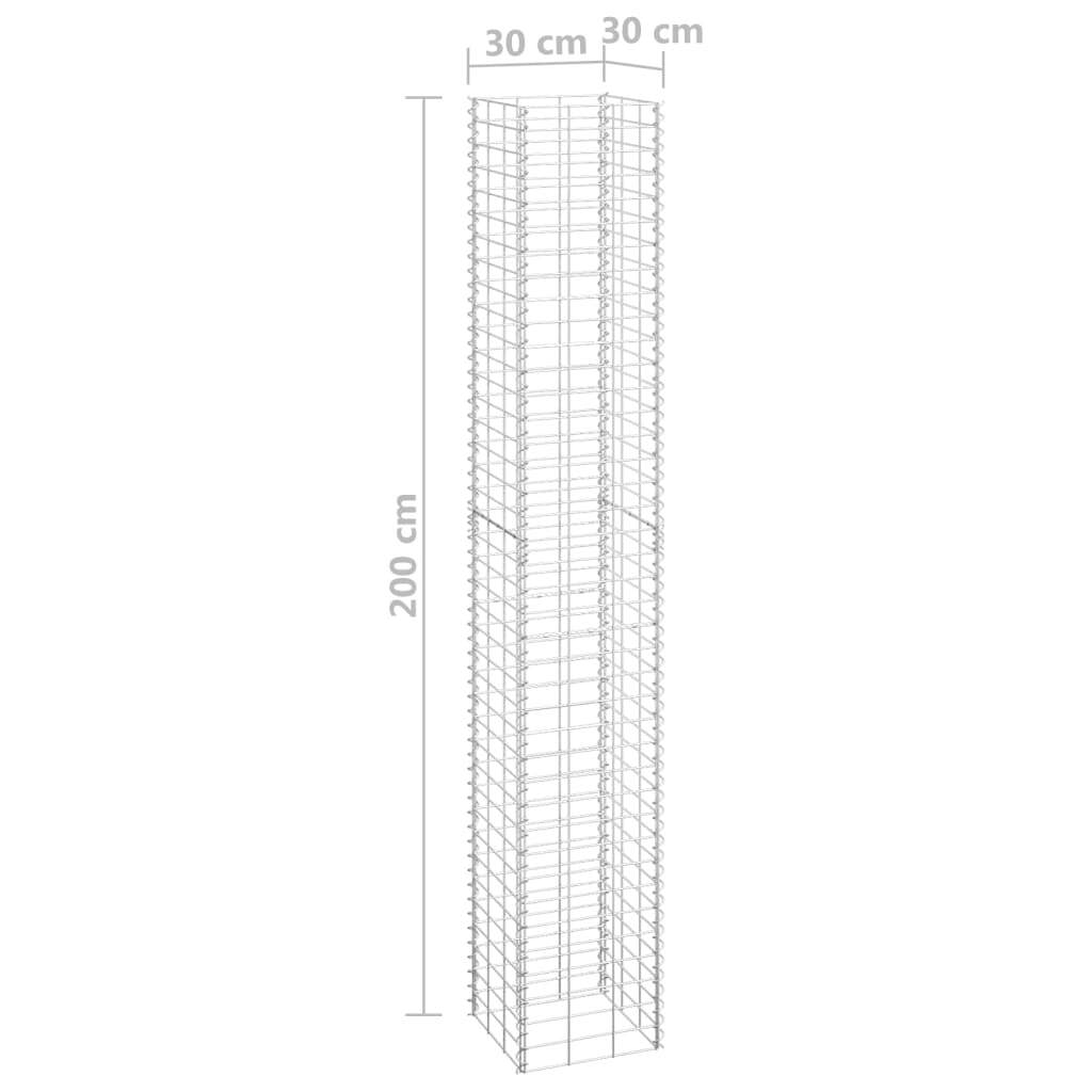 Gabion Raised Beds 4 pcs 11.8"x11.8"x19.7"/39.4"/59.1"/78.7" Iron