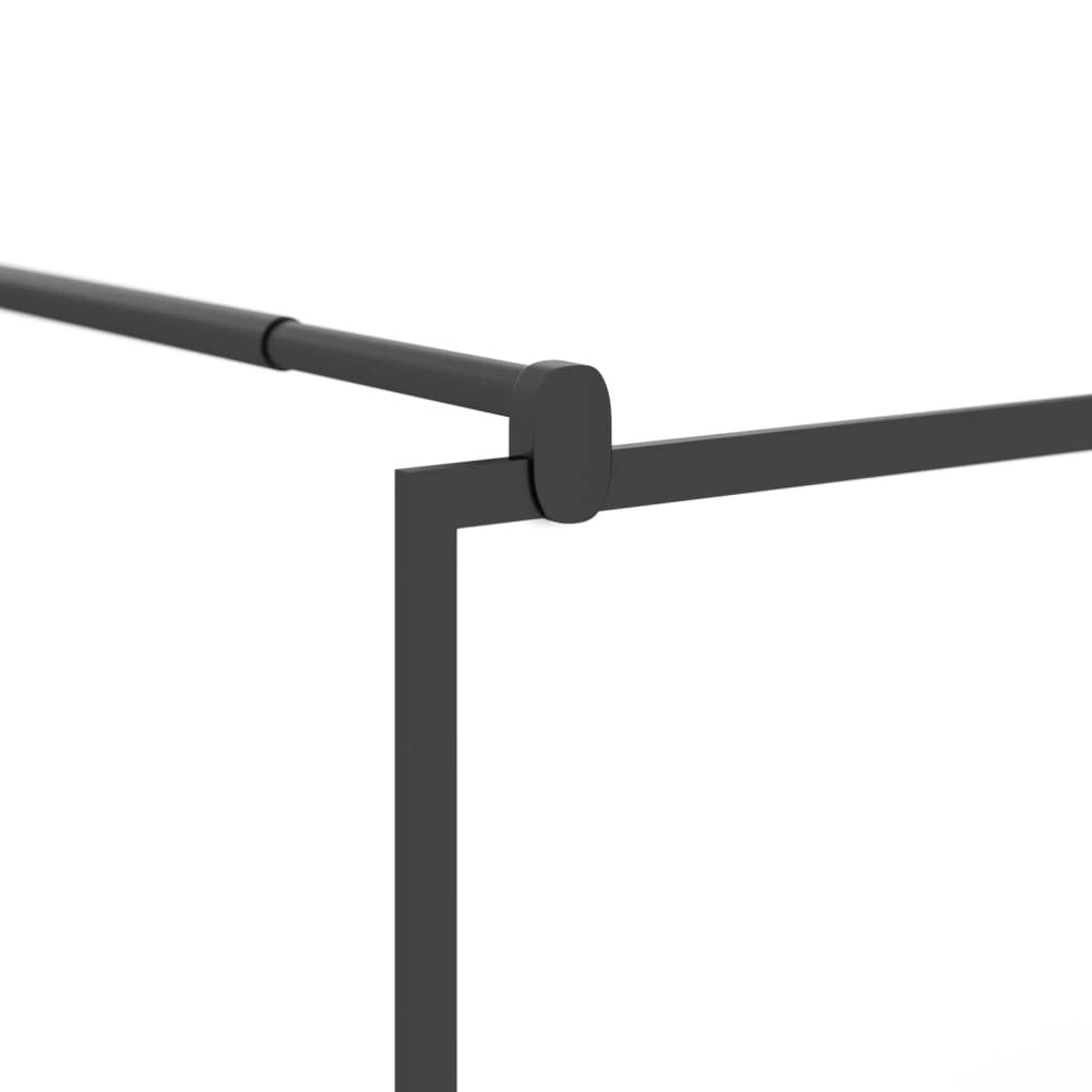 Walk-in Shower Wall 35.4"x76.8" Frosted ESG Glass Black