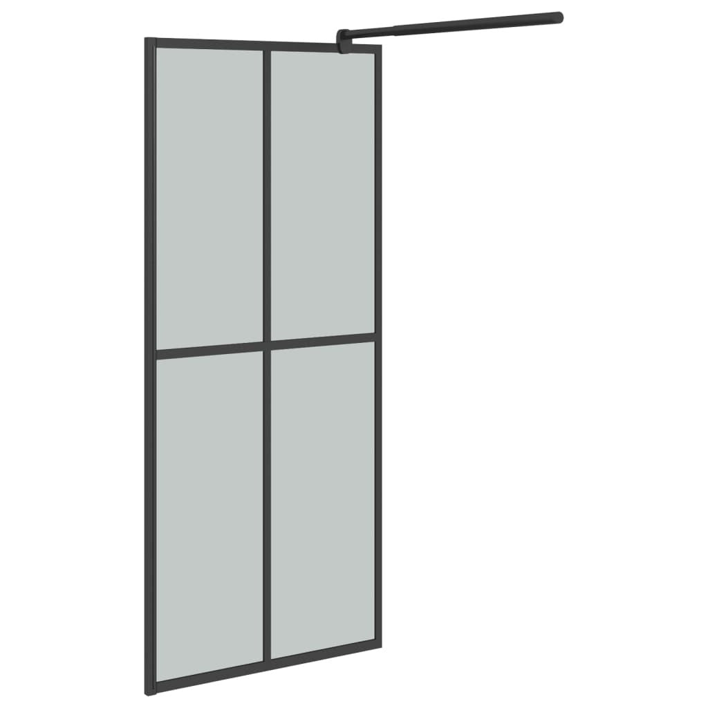 Walk-in Shower Screen 31.5"x76.8" Dark Tempered Glass