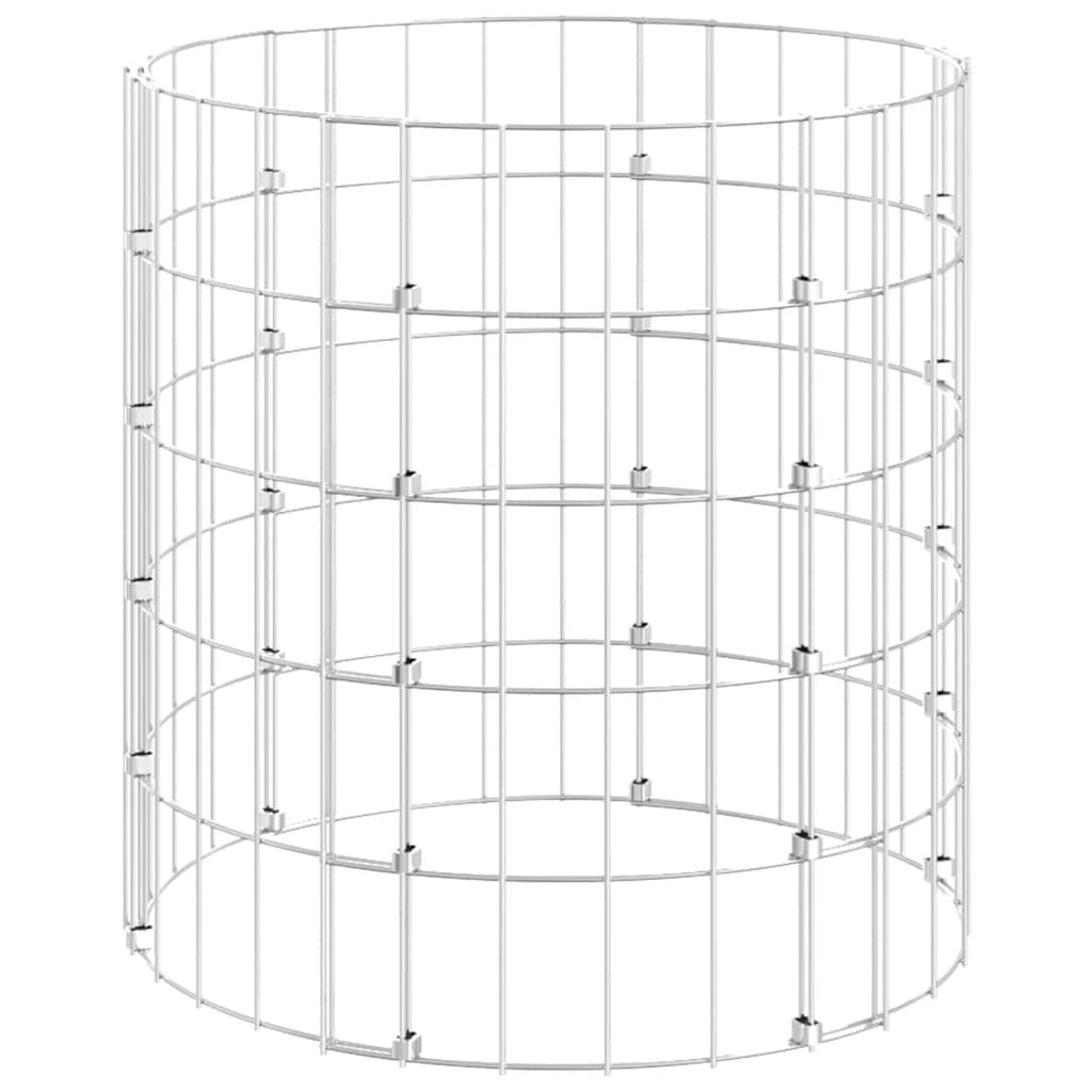 Circular Gabion Pole Galvanized Steel 19.7"x19.7
