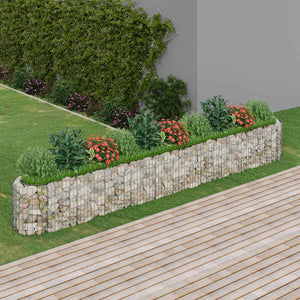 Gabion Raised Bed Galvanized Iron 157.5"x19.7"x19.7