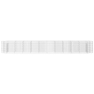Gabion Raised Bed Galvanized Iron 157.5"x19.7"x19.7