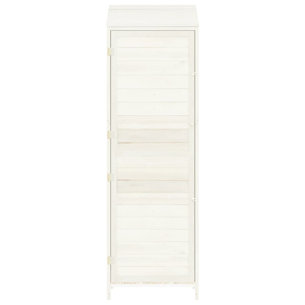 Garden Shed White 21.7"x20.5"x68.7" Solid Wood Fir