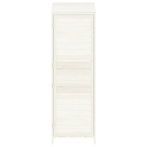 Garden Shed White 21.7"x20.5"x68.7" Solid Wood Fir