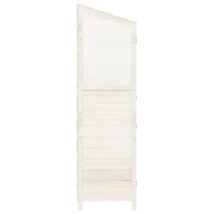 Garden Shed White 21.7"x20.5"x68.7" Solid Wood Fir