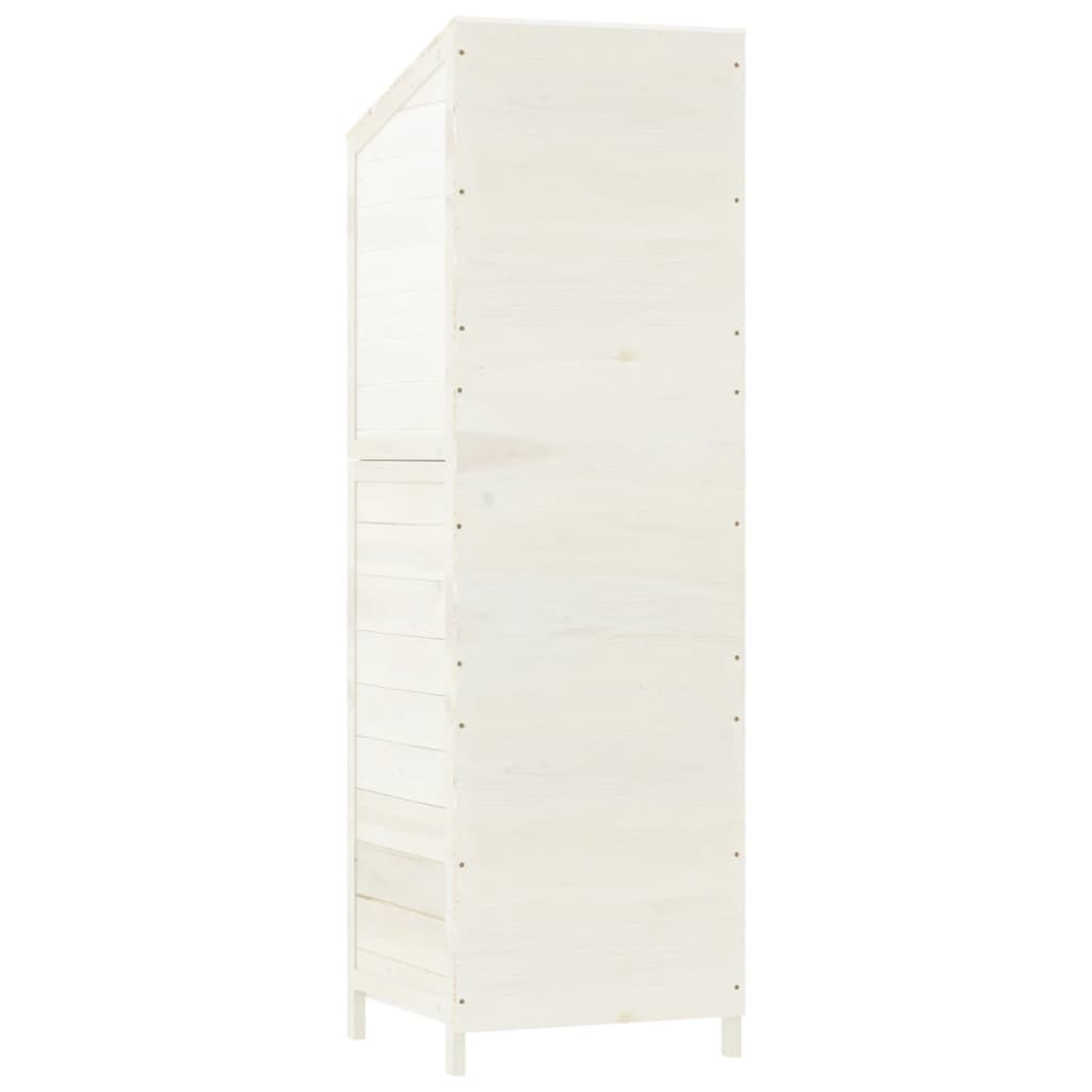 Garden Shed White 21.7"x20.5"x68.7" Solid Wood Fir