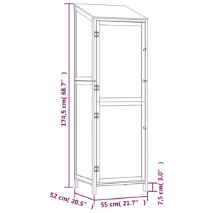 Garden Shed White 21.7"x20.5"x68.7" Solid Wood Fir