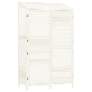 Garden Shed White 40.2"x20.5"x68.7" Solid Wood Fir