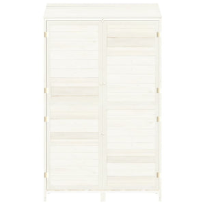Garden Shed White 40.2"x20.5"x68.7" Solid Wood Fir