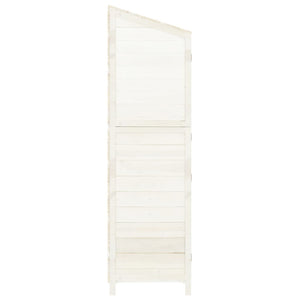 Garden Shed White 40.2"x20.5"x68.7" Solid Wood Fir