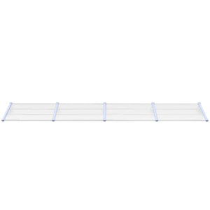 Door Canopy Gray and Transparent 155.9"x35.4" Polycarbonate
