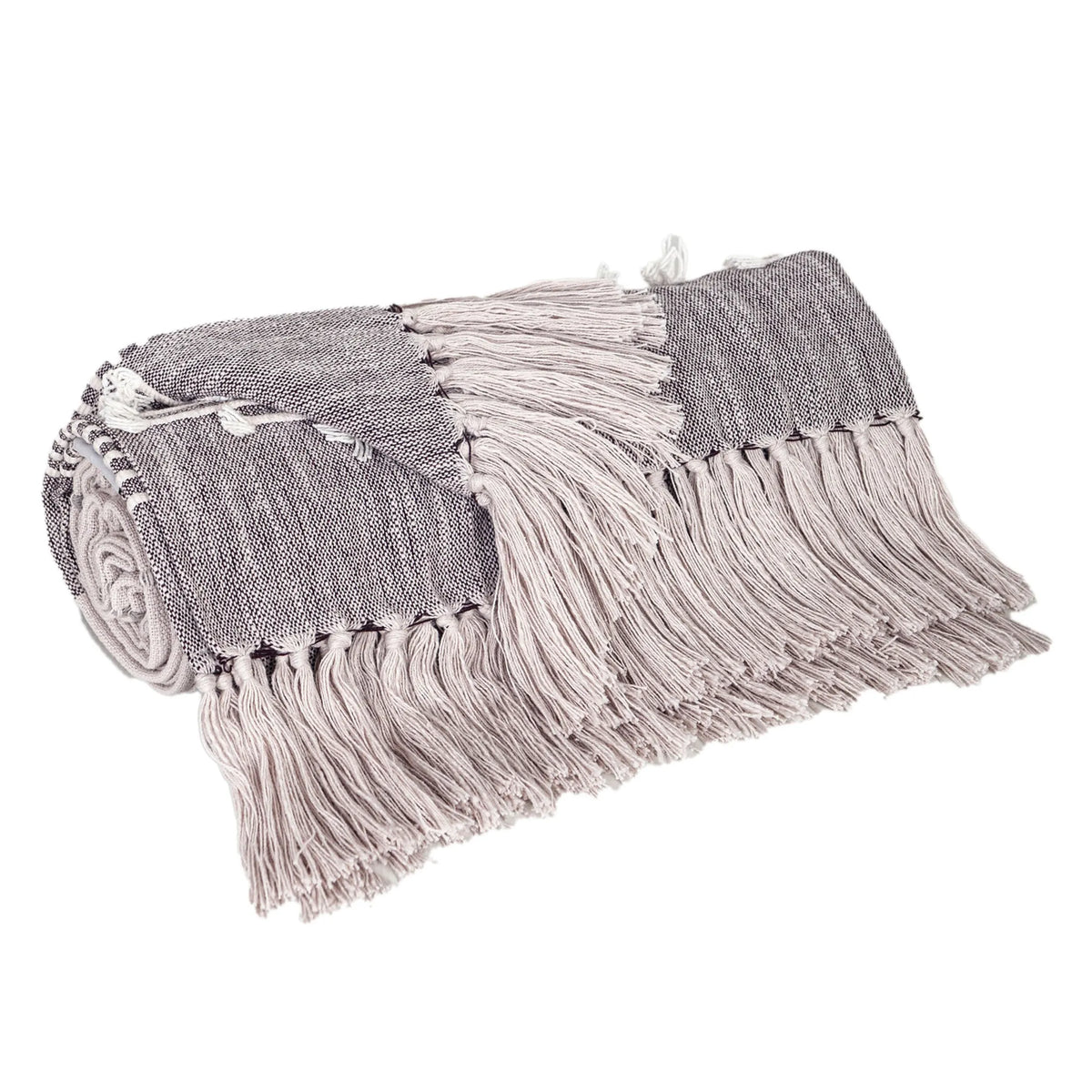 Premium Cotton Slub Throw with Tassels from Parkland Collection