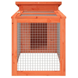 Rabbit Hutch Brown 39.6"x21.3"x21.7" Solid Wood Pine