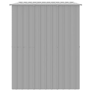Dog House with Roof Light Gray 84.3"x60.2"x71.3" Galvanized Steel