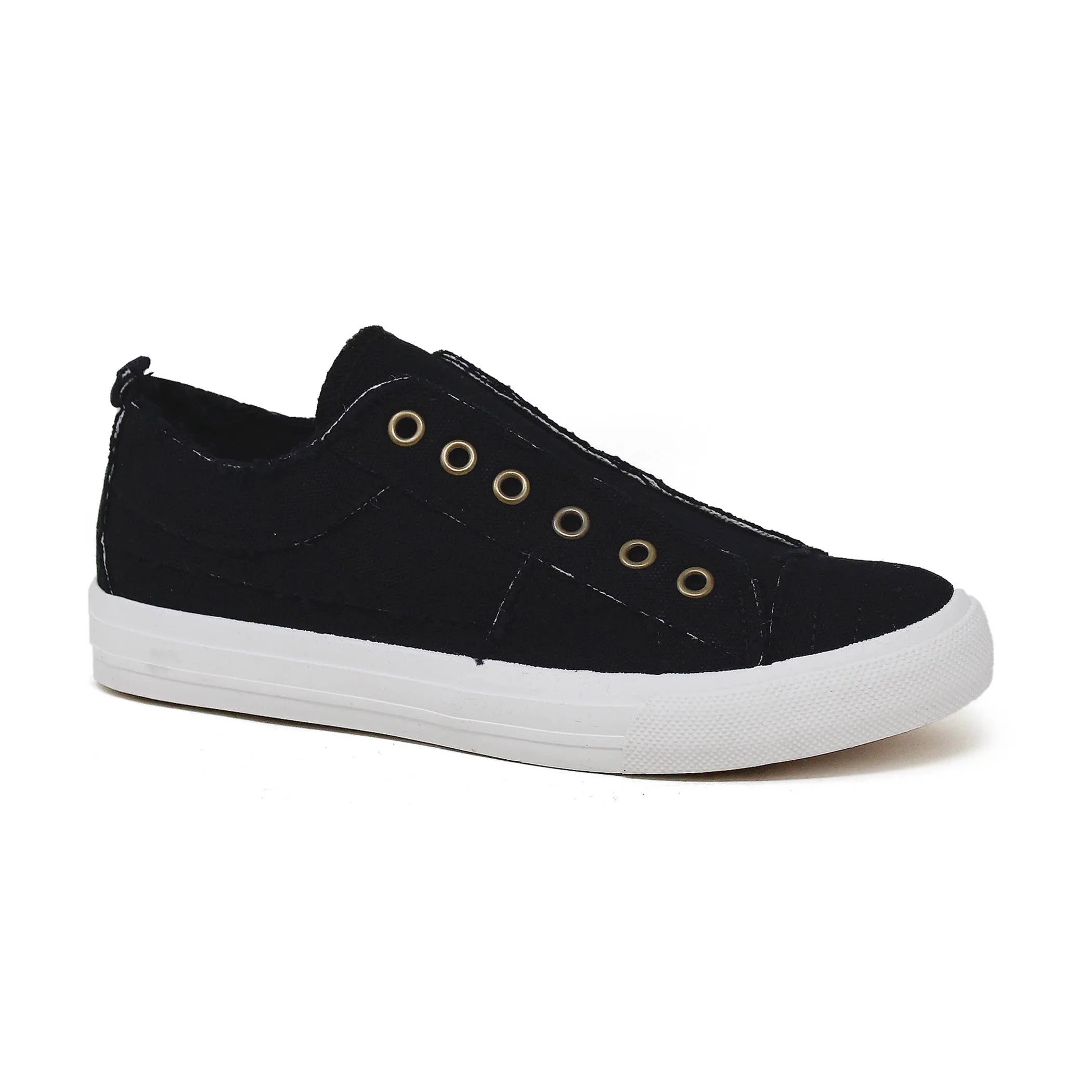 Yoki Bentley-30 Women's Slip-On Canvas-Style Sneakers