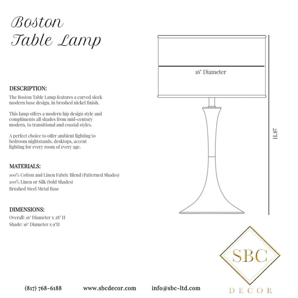 BOSTON TABLE LAMP