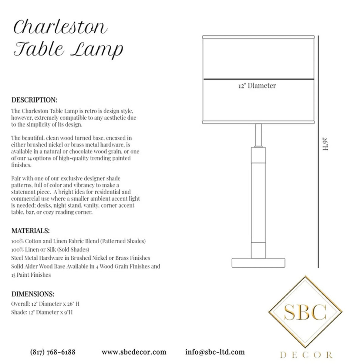 CHARLESTON TABLE LAMP