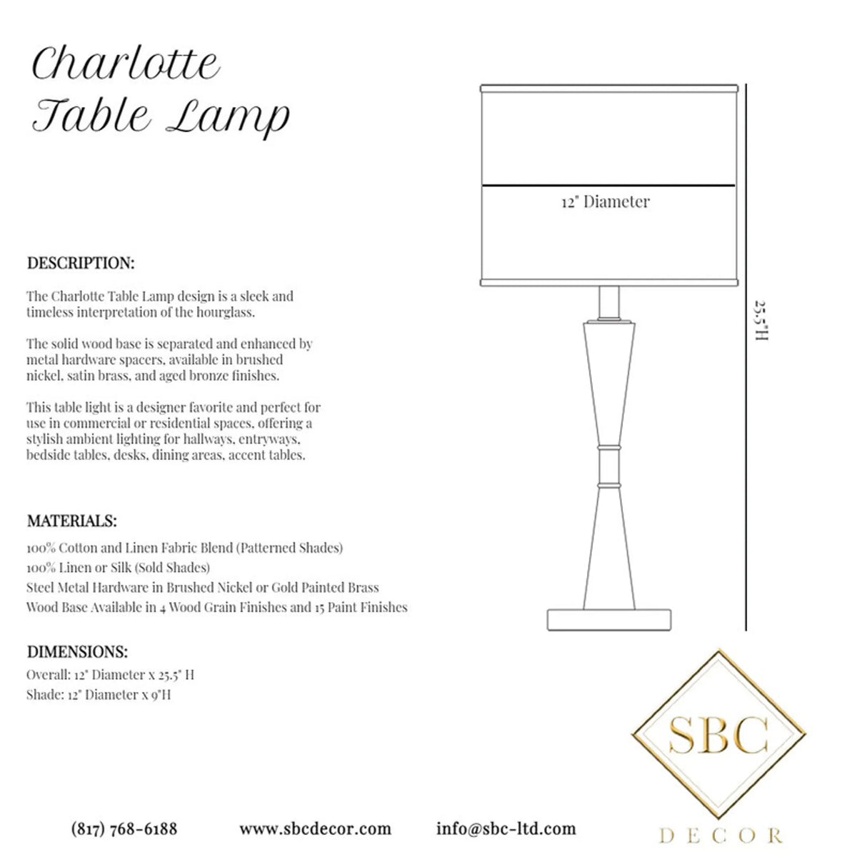 CHARLOTTE TABLE LAMP