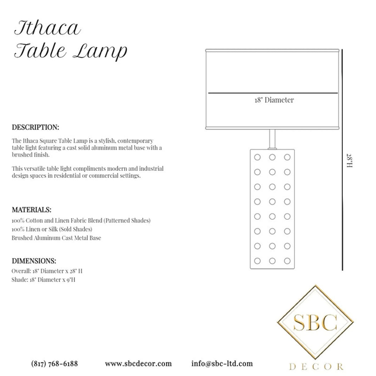 ITHACA TABLE LAMP