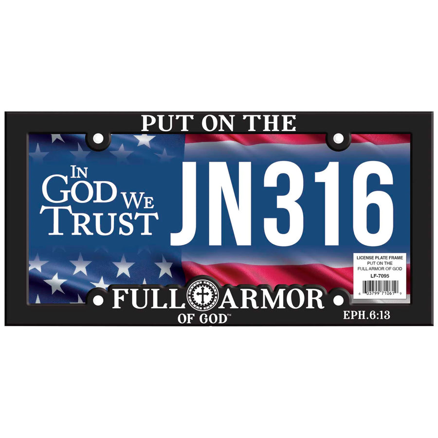 License Plate Frame Full Armor Of God