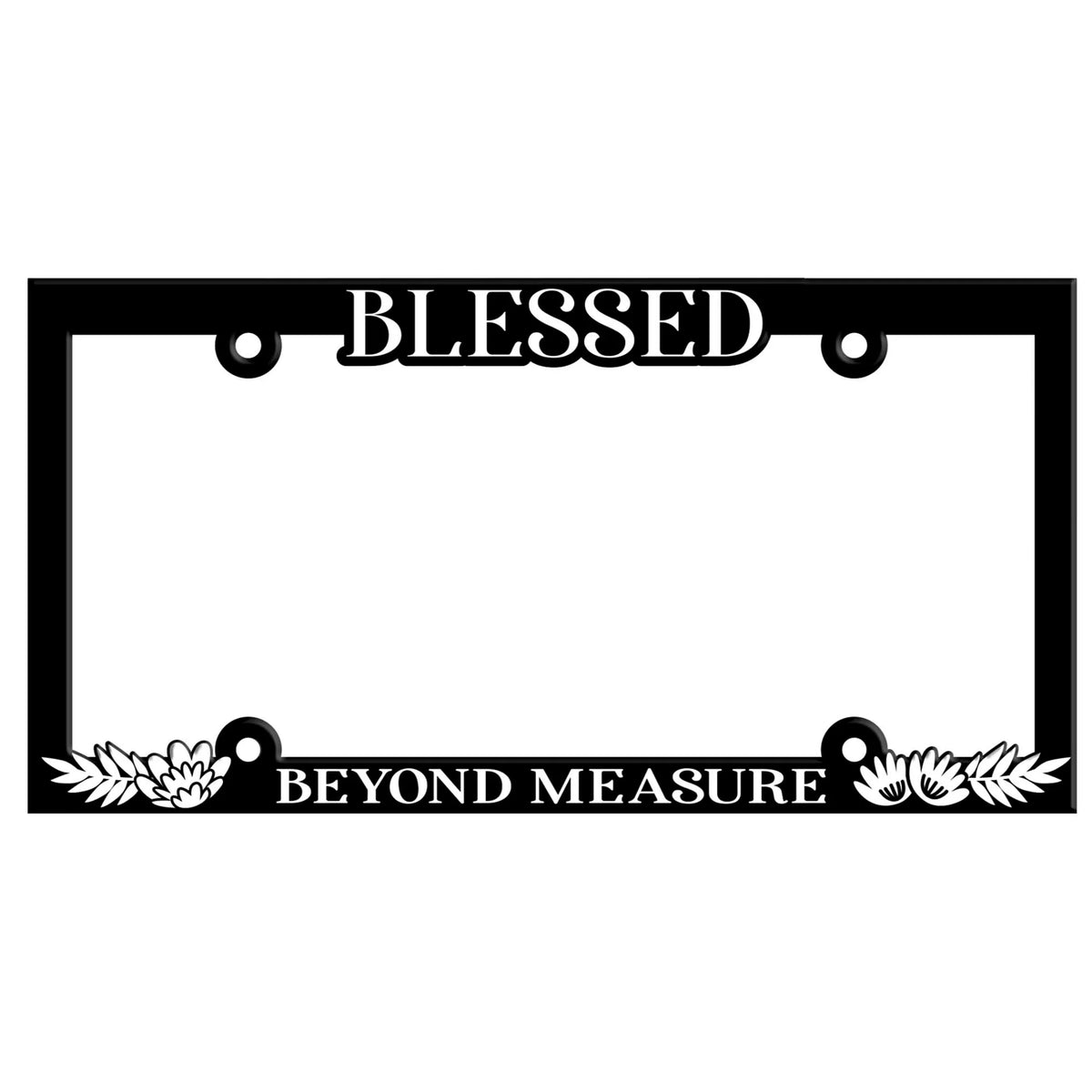 License Plate Frame Blessed Beyond