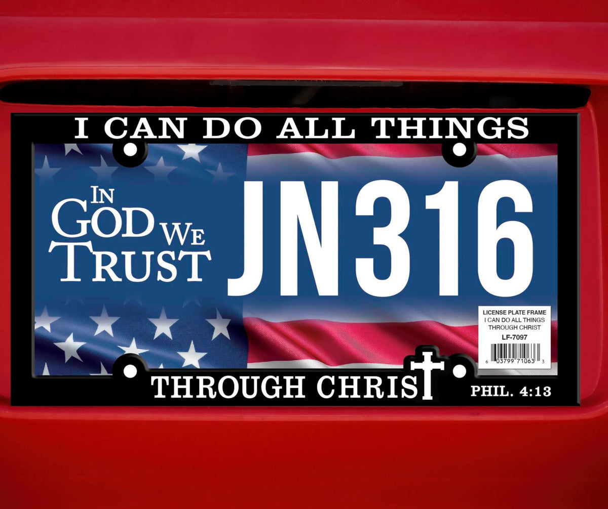 License Plate Frame I Can Do All Things