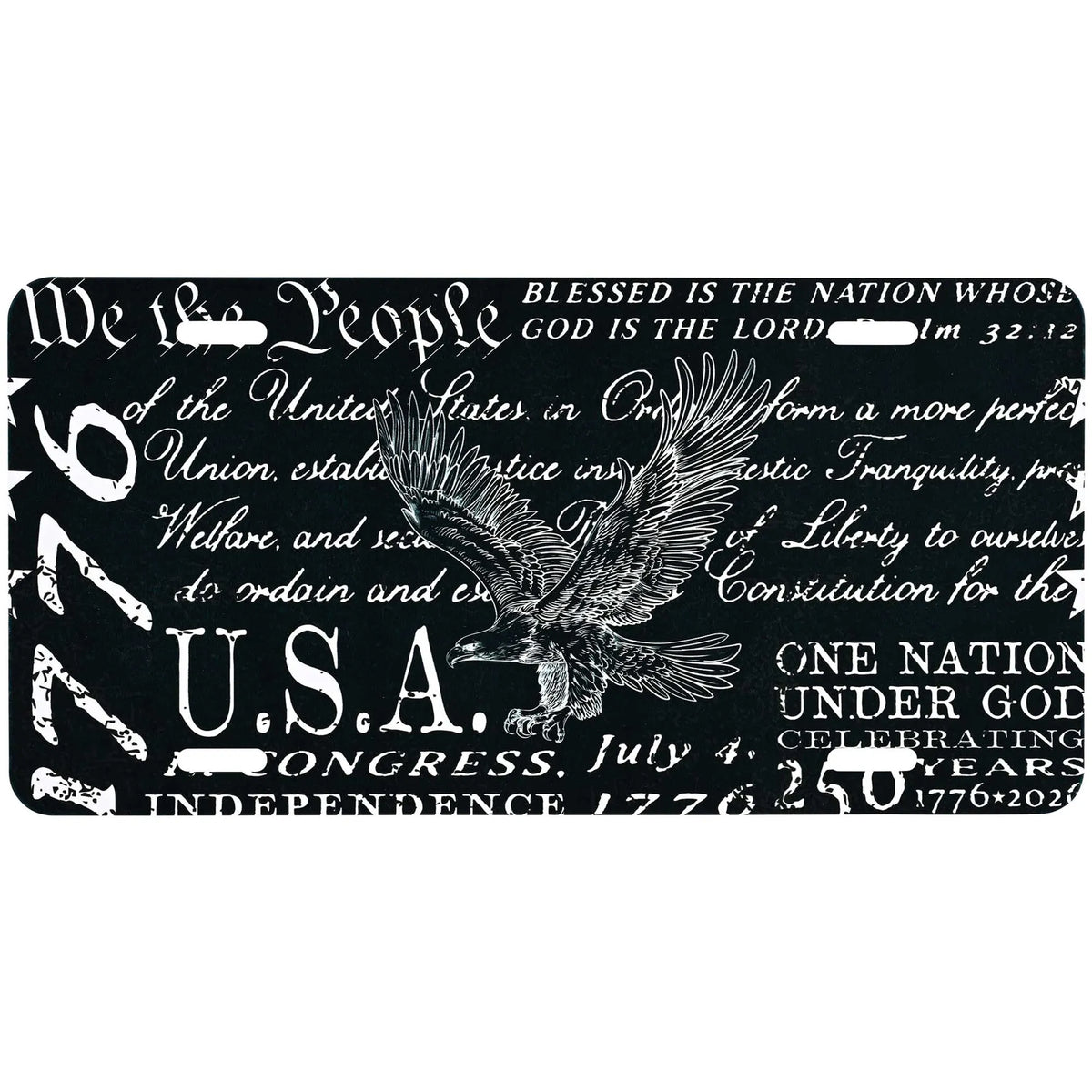 License Plate Eagle Bless Is The Metal