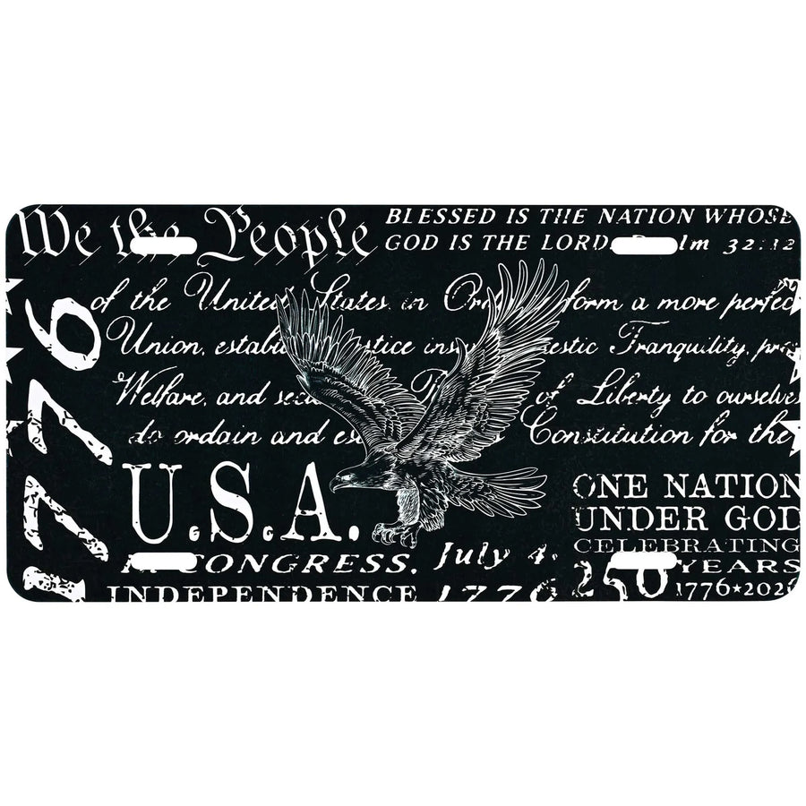 License Plate Eagle Bless Is The Metal