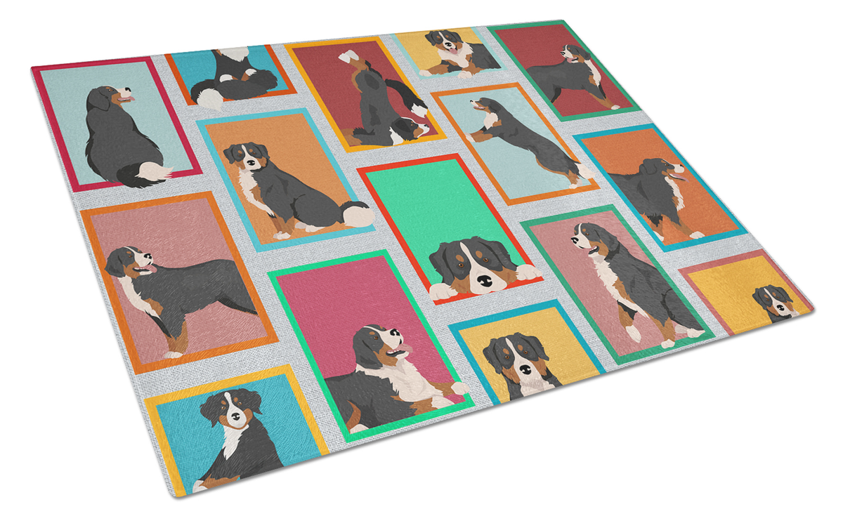Lots of Dogs Glass Cutting Board