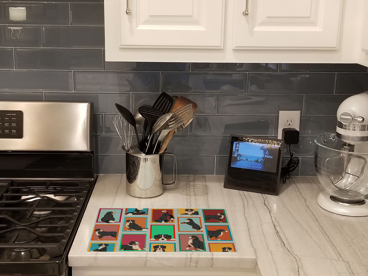 Lots of Dogs Glass Cutting Board