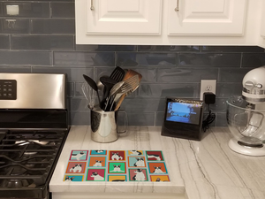 Lots of Dogs Glass Cutting Board