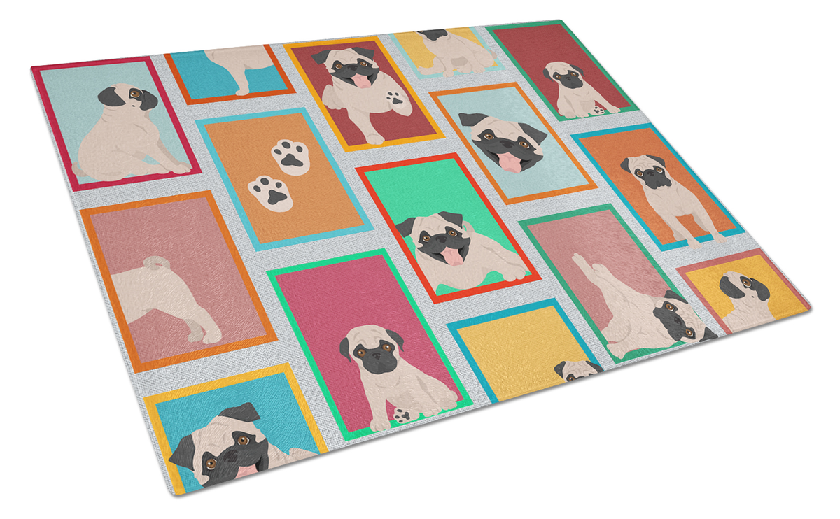 Lots of Dogs Glass Cutting Board