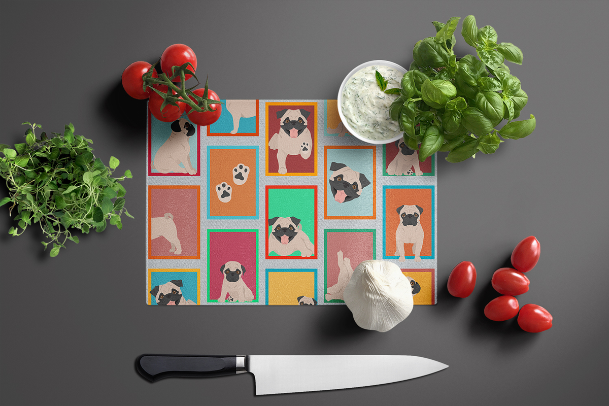 Lots of Dogs Glass Cutting Board