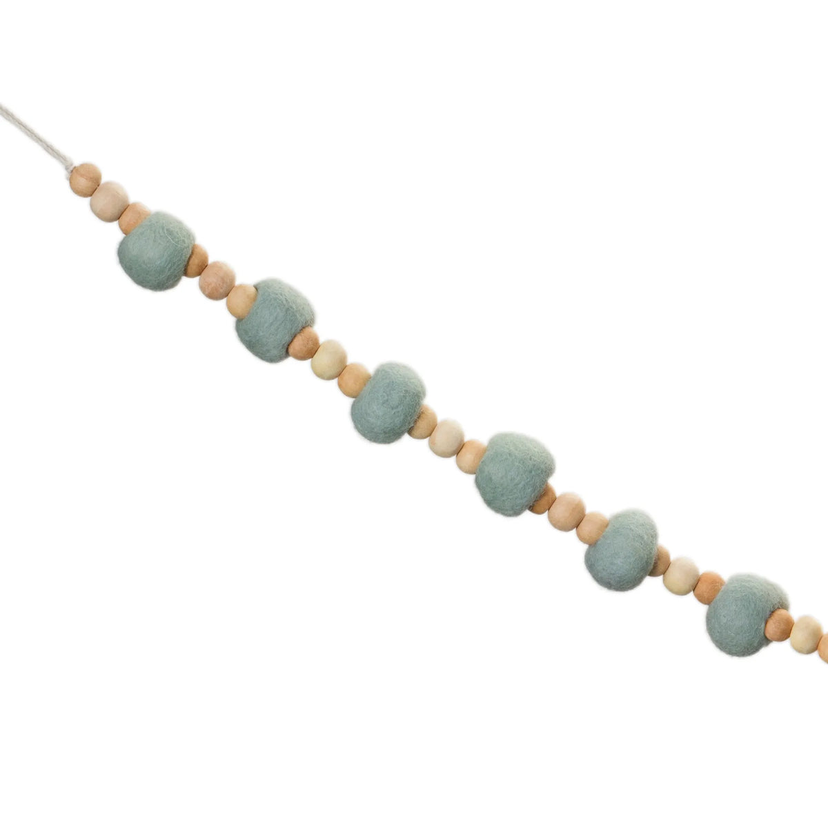 Wood Beaded String Garland  - Pack Of: Set of 2 | Materials: Wood | Décor style: Modern