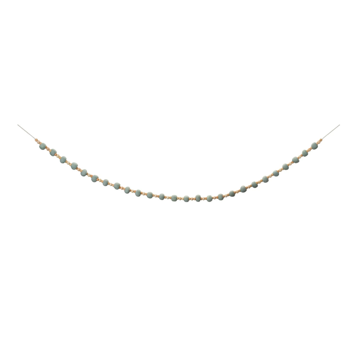 Wood Beaded String Garland  - Pack Of: Set of 2 | Materials: Wood | Décor style: Modern