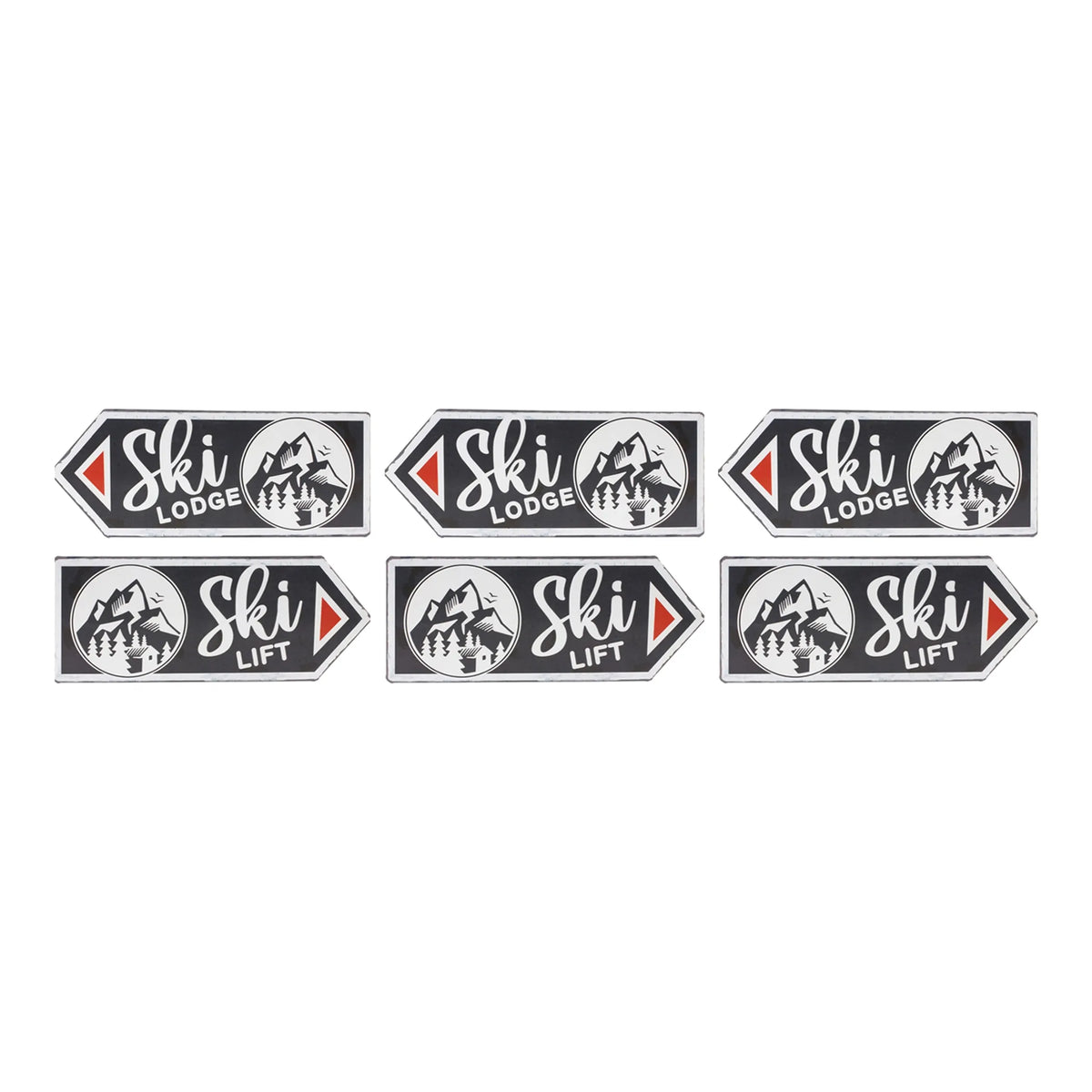 Ski Lift Lodge Sign  - Colors: Cream; black