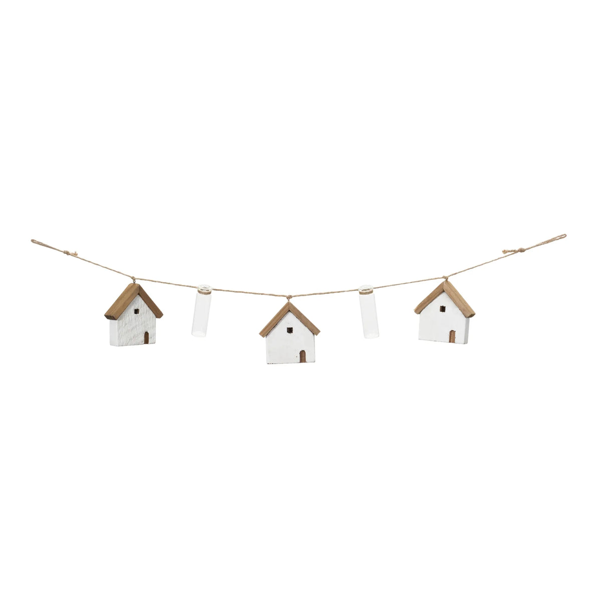 House and Tube Vase String Garland