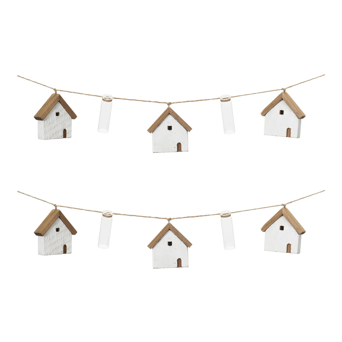 House and Tube Vase String Garland