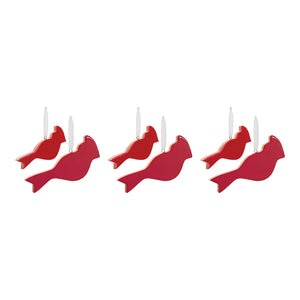 Glass Cardinal Bird Ornament