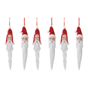 Carved Santa Drop Ornament
