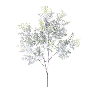 Flocked Cedar Branch
